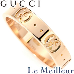 グッチ ジージー アイコン リング 指輪 ピンクゴールド K18PG 11号 GUCCI 中古 返品OK