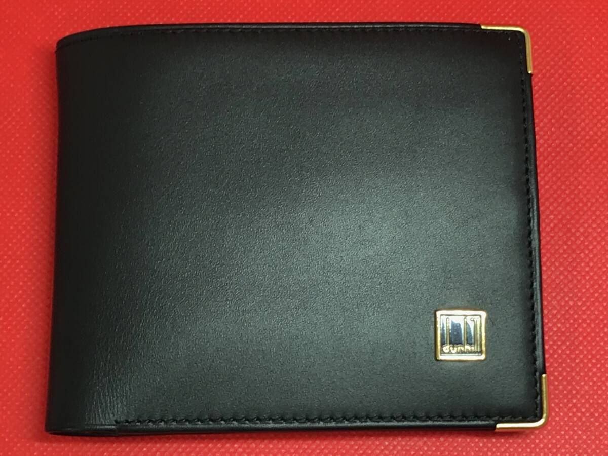 美品 未使用品 dunhill ダンヒル 二つ折り長財布 &小銭入れ 2点セット 美品 希少新ロゴ dunhill ダンヒル 二つ折り長財布 レザー
