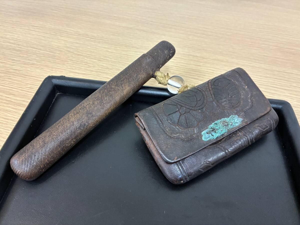 煙管　煙草入れ　煙草道具　アンティーク キセル 煙管 タバコ入れ アンティーク 年代物 ケース 煙草