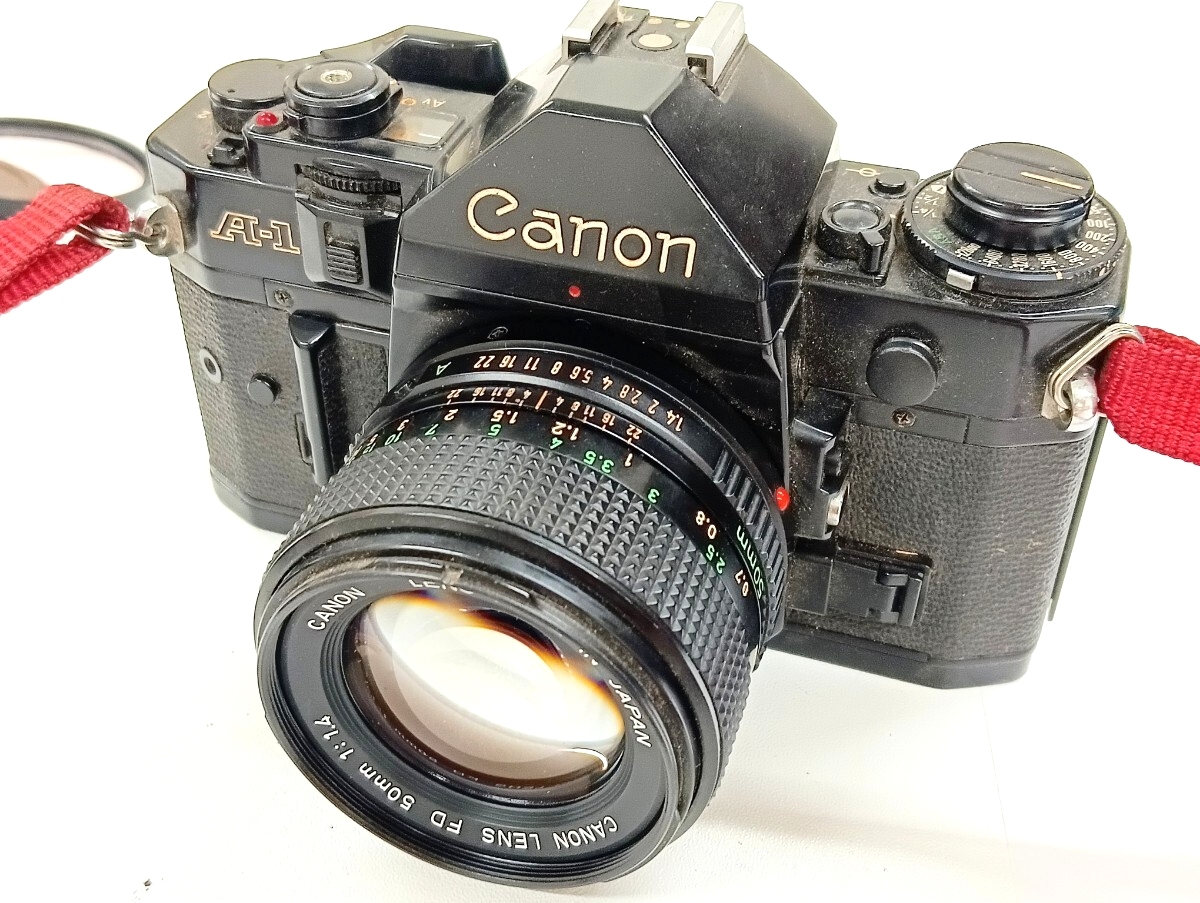 【美品•完動品】　Canon A-1 ＋ NFDレンズ　50mm F1.8 Canon キャノン NewFD 50mm F1.8 CANON FD 50mm F1.8 S.C.