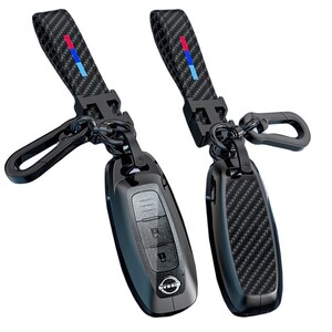 新品即決 日産 メタル カーボン調 スマートキーケース キーカバー キーホルダー ルークス B44A/B45A/B47A/B48A セレナ C28/FC28/GC28/GFC28