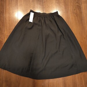 GU Новинка! Gathered Flared Skirt Black Женская юбка XL