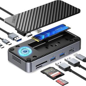 ORICO 10-in-1 USB-C ドッキングステーション & M.2 SSD NVMe/SATA両対応 外付けケース 10Gbps高速転送