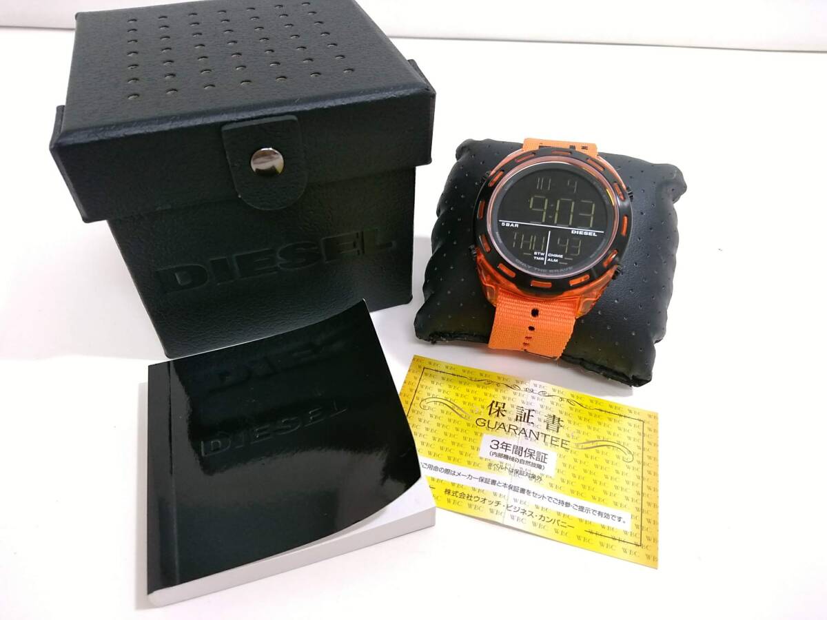DIESEL ON デジタル腕時計 ブラック　美品 DIESEL◇腕時計/アナログ/ステンレス/BLK/BLK DIESEL＊ブラック