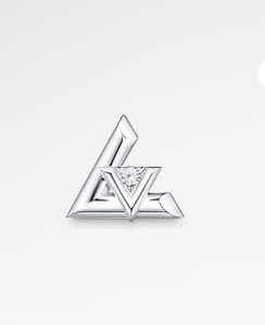 ★ルィヴィトン メンズピアス ダイヤモンド ピュス LV ヴォルト ワン片耳K18PG/WG 美品★