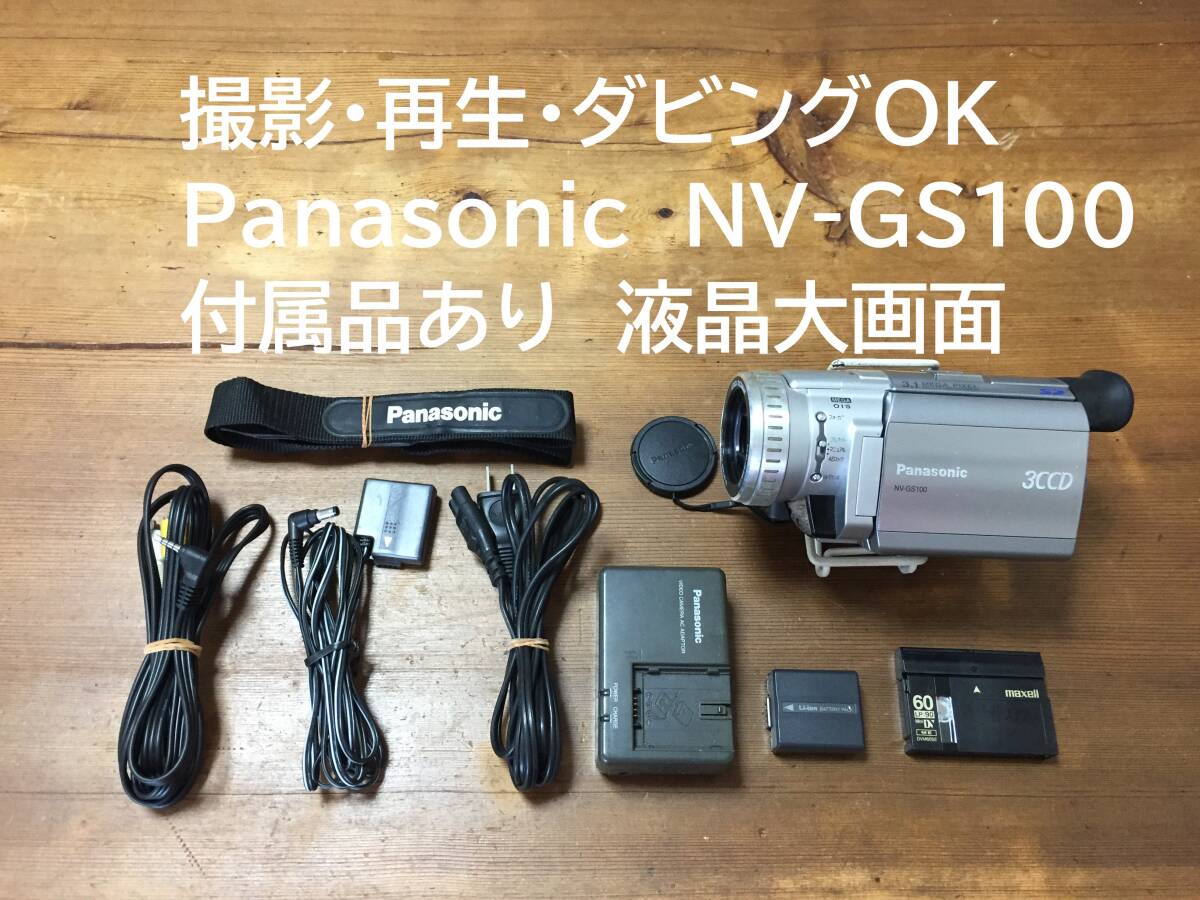 美品・動作良好 パナソニックNV-GS100 MiniDVビデオ ダビングに最適 miniDVのダビングに Panasonic ビデオカメラ NV-GS100