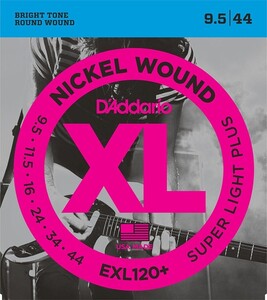 D'Addario ダダリオ エレキギター弦 ニッケル SuperLight Plus .0095-.044 EXL120+ 【国内正規品】