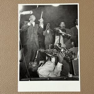 【Vintage】未使用 Lionel Hampton Big Band ポストカード ライオネル ハンプトン ビッグバンド サックス アーネット コブ モノクロ はがき