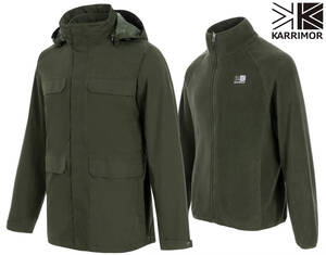品★ カリマー Karrimor 3-In-1 Waterproof Parka パーカー フリース ジャケット 防水 L