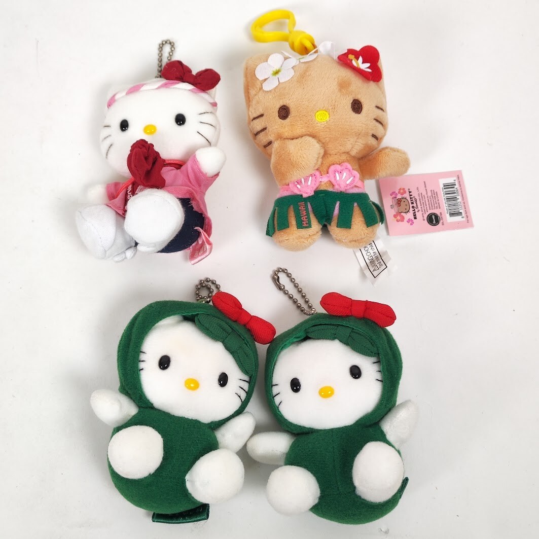 未使用 ハワイ ハローキティ イオラニ コラボ ぬいぐるみ ブルー 日焼けキティ ハワイで買えるぬいぐるみやキャラクターグッズやお人形のお土産
