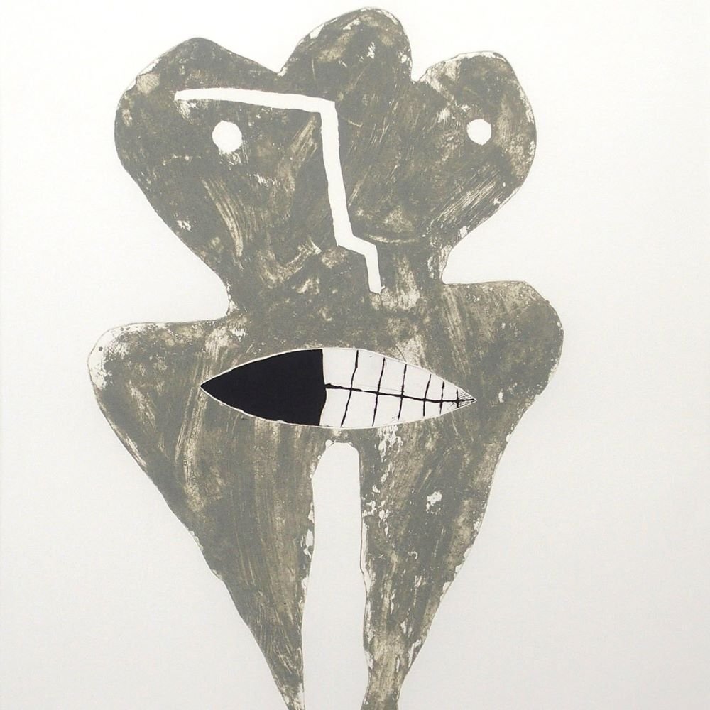 吉岡弘昭 銅版画 「自転車乗り」額装あり yosioka-1974-jitensyanorib.JPG