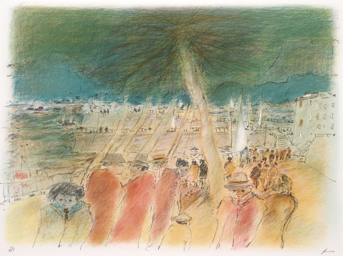 ジャン・フサロ Jean Fusaro フォンテーヌ ボルゲーゼ リトグラフ ジャン・フサロ Jean Fusaro フォンテーヌ ボルゲーゼ