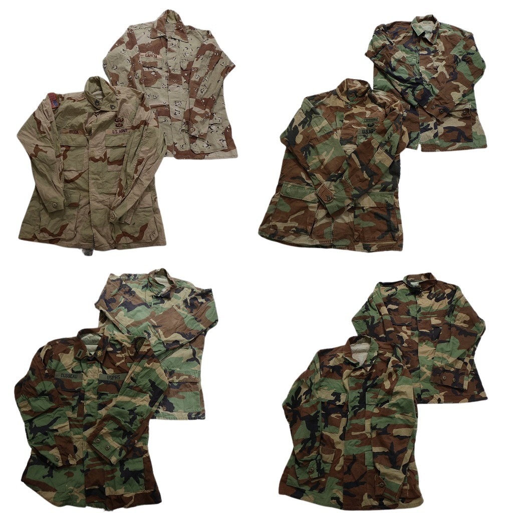 迷彩服上下（6C） チョコチップ　中古 古着 90年代 米軍実品 迷彩柄 6C デザートチョコチップカモ