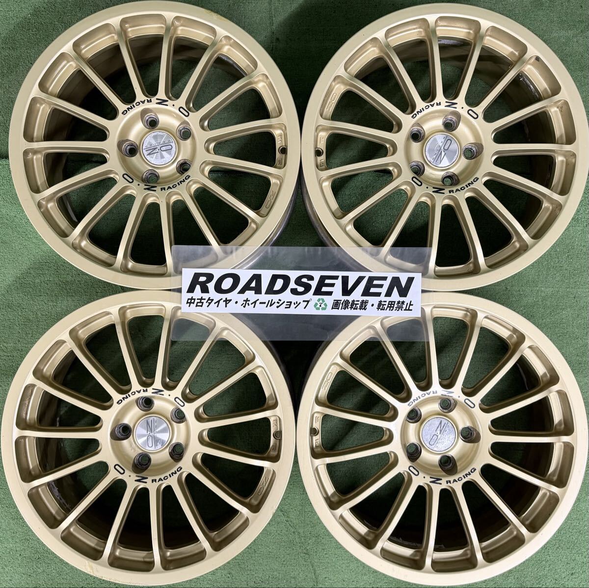 加*万様 OZ レーシング　17インチ 5穴　ゴールド　ホイール OZ Racing アルミホイール（色：ゴールド系）｜タイヤ、ホイール