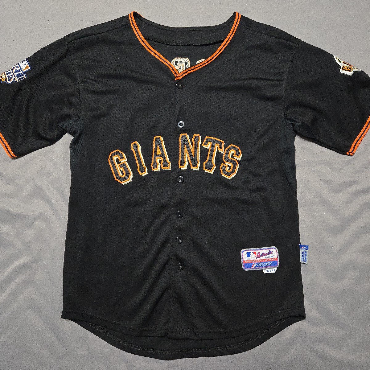 Majestic サンフランシスコ ジャイアンツ ベースボールシャツ 2XL 黒 Majestic サンフランシスコ ジャイアンツ ベースボールシャツ