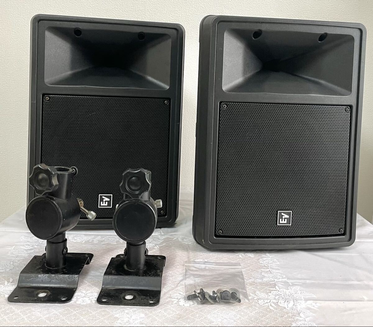 金具付き EV 2ウェイモニタースピーカー　　SX 80ペア 音出し確認済 金具付き EV 2ウェイモニタースピーカー SX 80ペア 音出し確認済