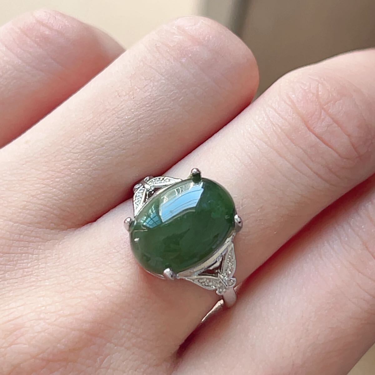 時代物 シルバー翡翠リング 中古品 01s4wfyqbvepoiqnswhqeh3531.jpg