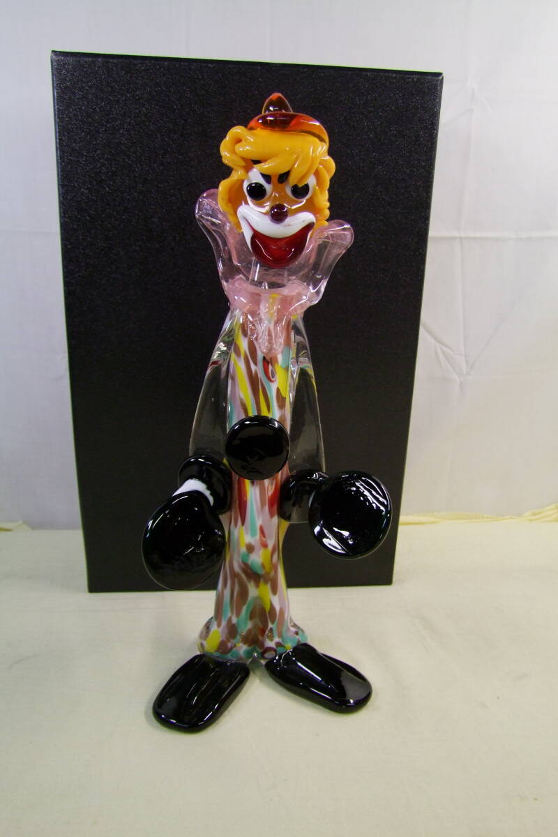 ベネチアンガラス ムラーノ 銀800 ピエロ オブジェ 2体セット ベネチアンガラス ムラーノ 銀800 ピエロ オブジェ 2体セット