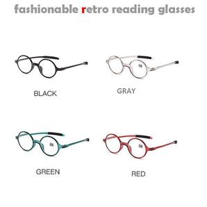 赤1.0レトロデザイン RD たまご型 おしゃれ 老眼鏡 リーディンググラス シニアグラス 男女兼用 プレゼント