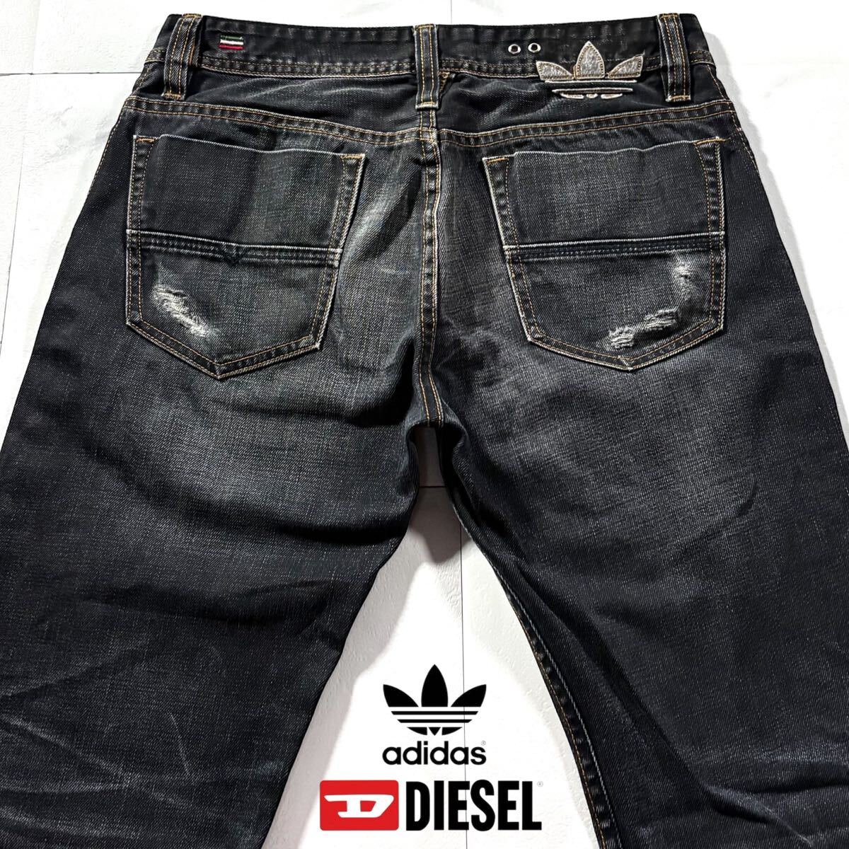 専用出品【希少】DIESEL × adidas ダメージデニム Yahoo!オークション -「アディダスディーゼルdiesel」の落札相場