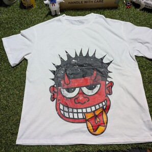 新品│赤鬼│パンクス・レッドデーモン│輸入ストリートTシャツ│海外インポート品│海外サイズM(JP-XL)│白、ホワイト