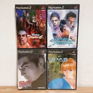 【中古】〈PS2ソフト〉4本セット バーチャファイター4&4 エボリューション&鉄拳タッグトーナメント&DOA2 プレステ★A2510-0371