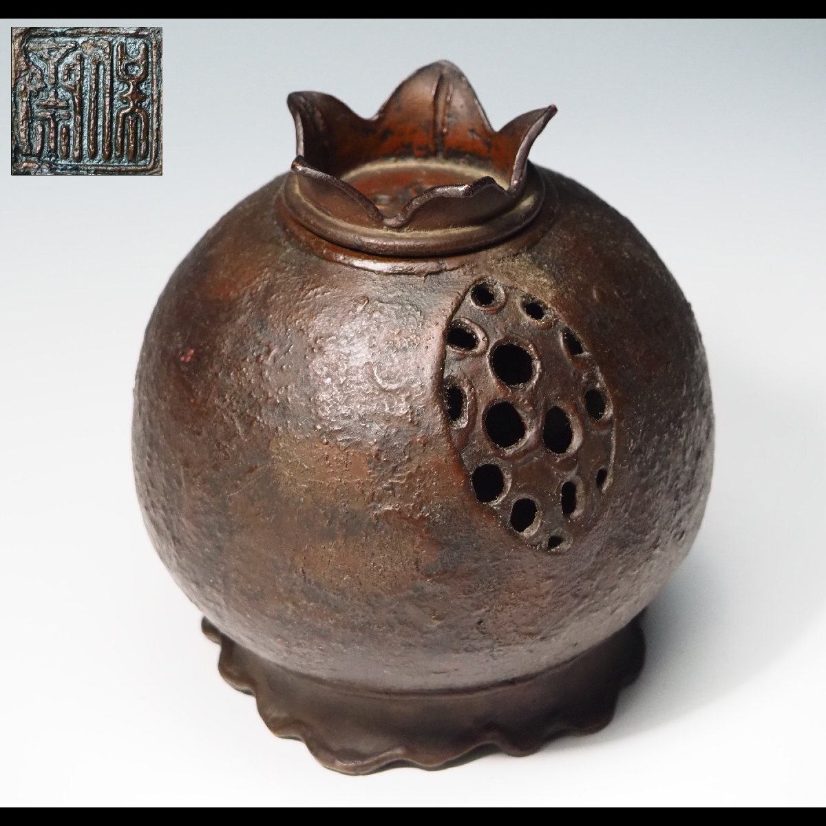 佐渡名工■三代本間琢斎 造 枇杷筆架　　共箱 215 佐渡名工□三代本間琢斎 造 枇杷筆架 共箱 215 - メルカリ