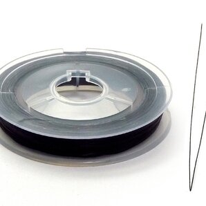 【特価セール】ブレスレット用(ブレスレット 作り方 (SAJ)オペロンゴム 解説書付き)(1個)(黒)