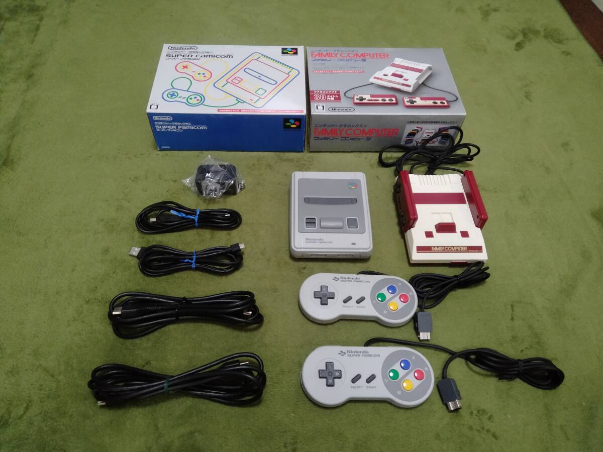【動作品・美品】ニンテンドークラッシック　ファミコン & スーパーファミコン 任天堂 スーパーファミコンクラシック ファミコンクラシック