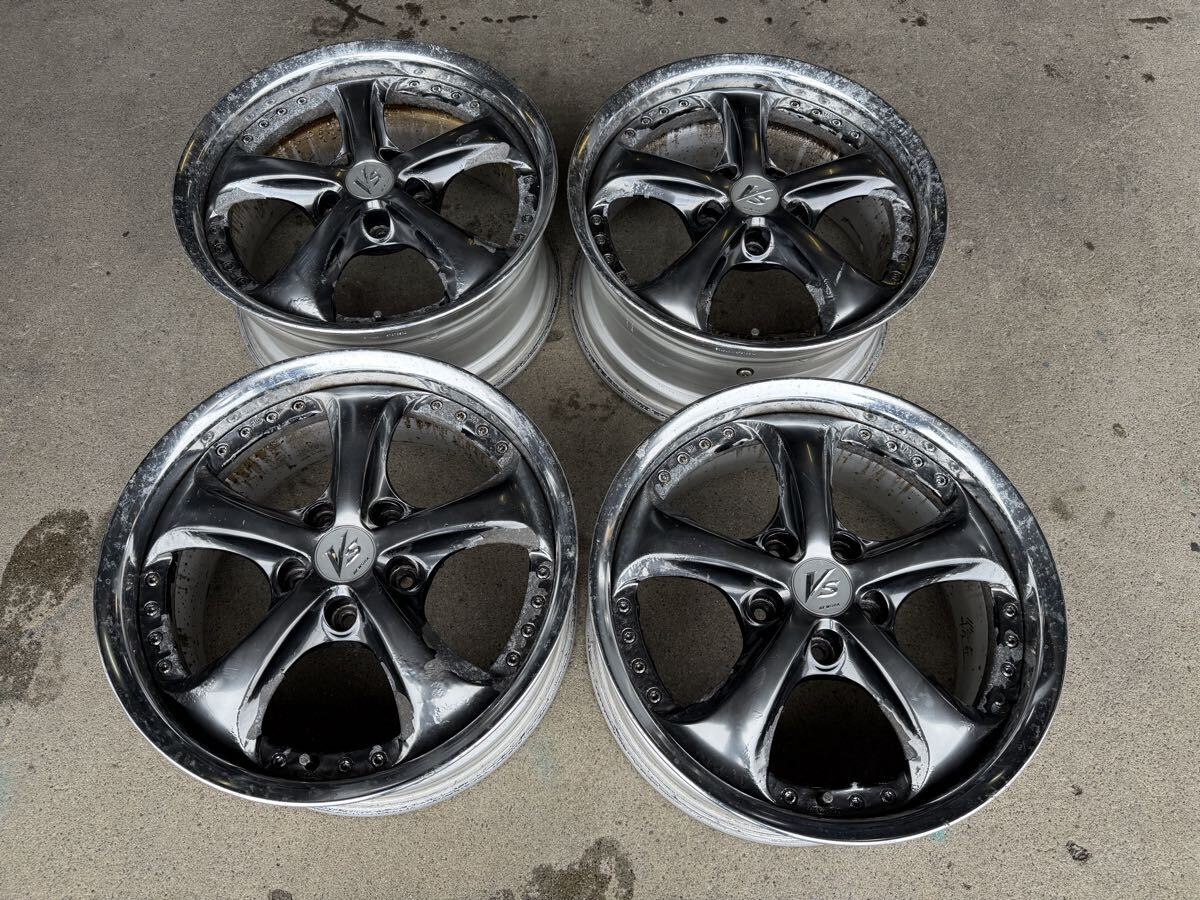 work VS-KF 17インチ 8j+22 2本セット pcd114.3 JDM WORK VS-KF Work VSKF 17 inch wheels 2 pieces 8J +22