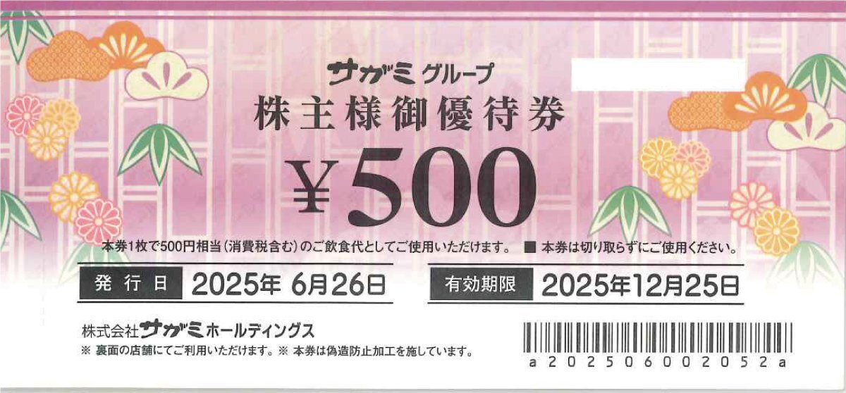 ◆07-02◆サガミHD 株主優待券 (優待冊子500円×30枚綴り) 2冊set-D◆ サガミ 株主優待券 500円×30枚綴 最新