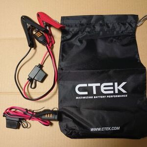 CTEK専用袋、M10リード、ワニ口クリップ 3点セット【新品未使用品】