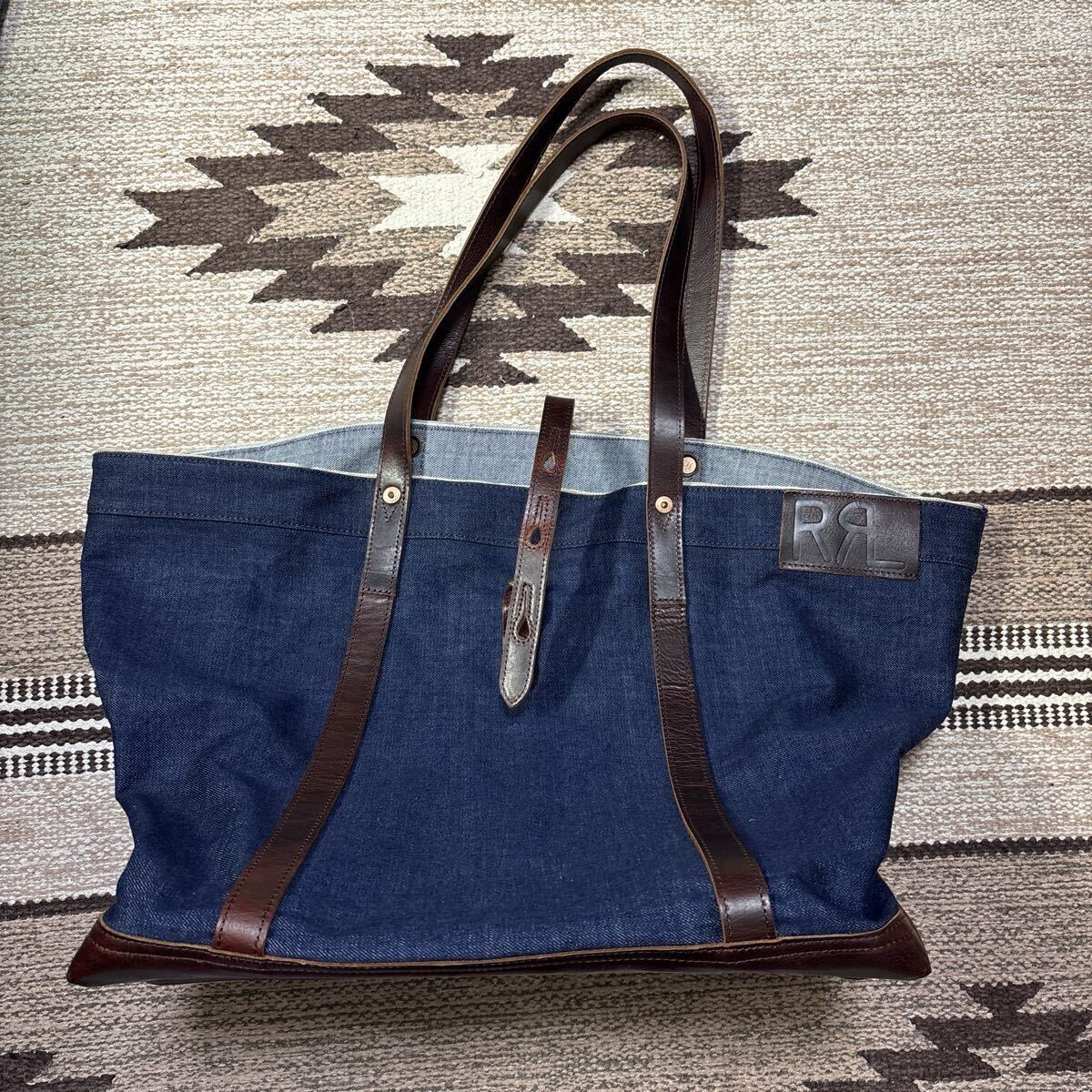 未使用 RRLトートバッグ Yahoo!オークション - RRL タグ付/Twill Tote Bag/トートバッグ
