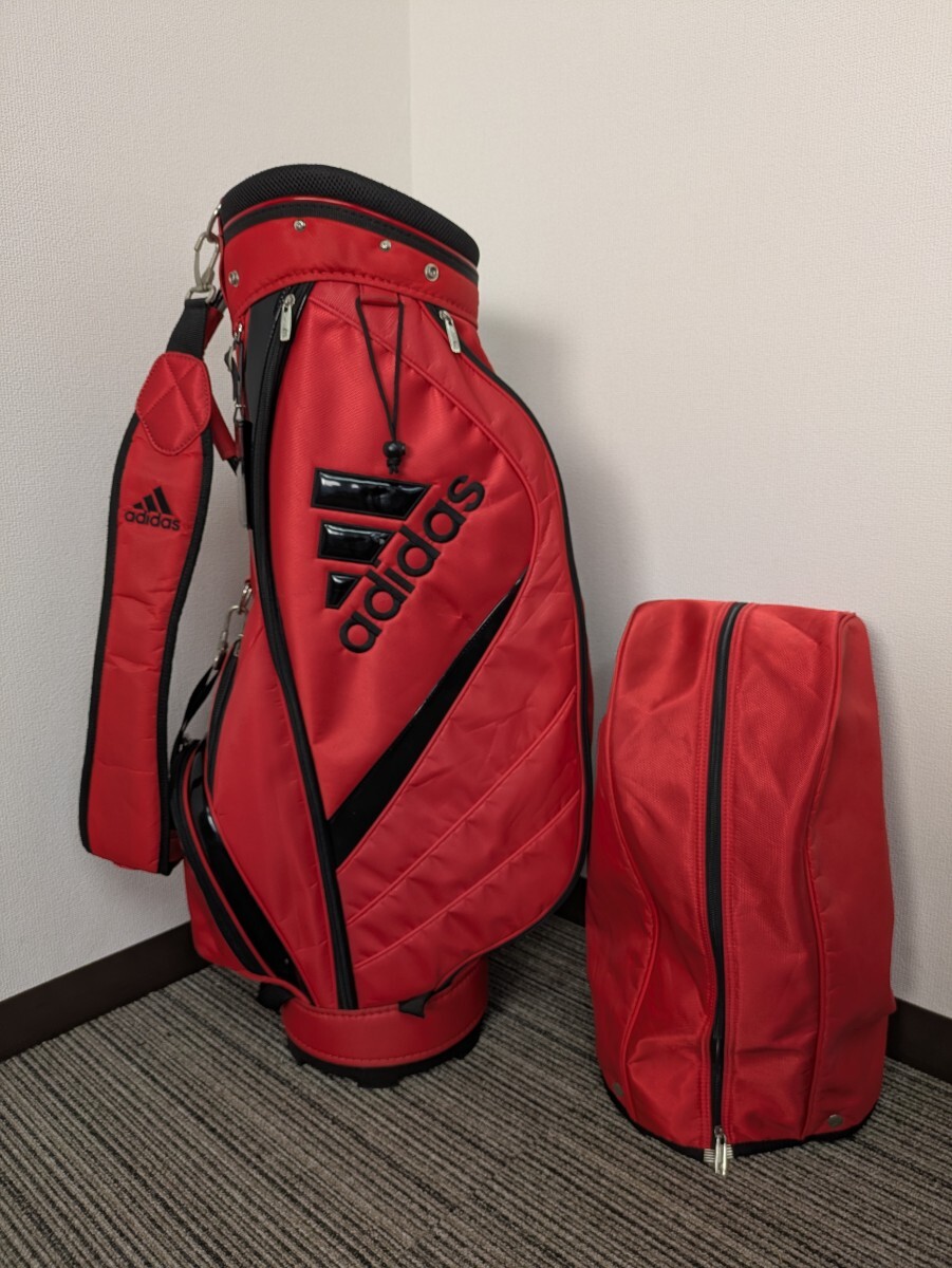 adidas キャディバック　新品・未使用　ゴルフ　赤　アディダス 613641878.jpg?1553652799