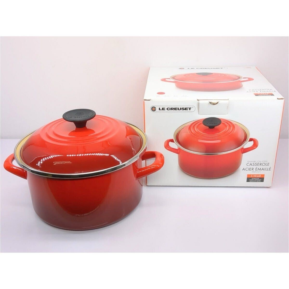 ★LECREUSET♬20cm両手鍋★used美品 LE CREUSET 両手鍋 20cm 赤 - メルカリ