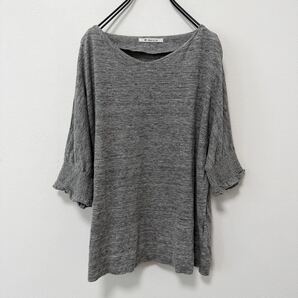 PUAL CE CIN 五分袖リネンニットソー