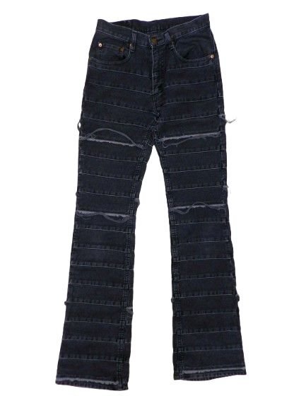 【美品】 ヒステリックグラマー ウミヘビ フレア デニム ブラック M HYSTERIC GLAMOUR ヒステリックグラマー 011193AP02 KINKY ウミヘビ