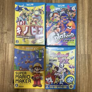 ●未チェックジャンク品 スプラトゥーン 妖怪ウォッチダンス スーパーマリオメーカー 進め!キノピオ隊長  WiiU ソフト