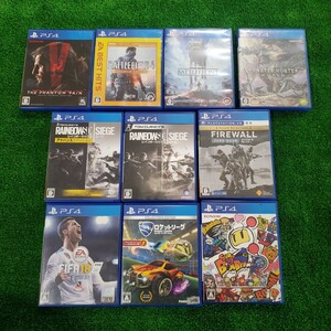 PS4 ソフト 10本 まとめ売り スーパーボンバーマンR モンスターハンターワールド ロケットリーグ FIFA バトルフィールド METAL GEAR SOLID