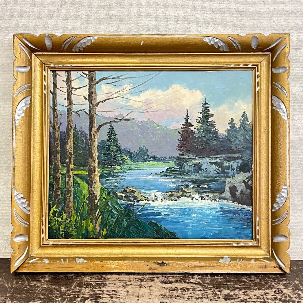 油彩画　作者不明　直筆サインあり 油彩画 作者不明 直筆サインあり