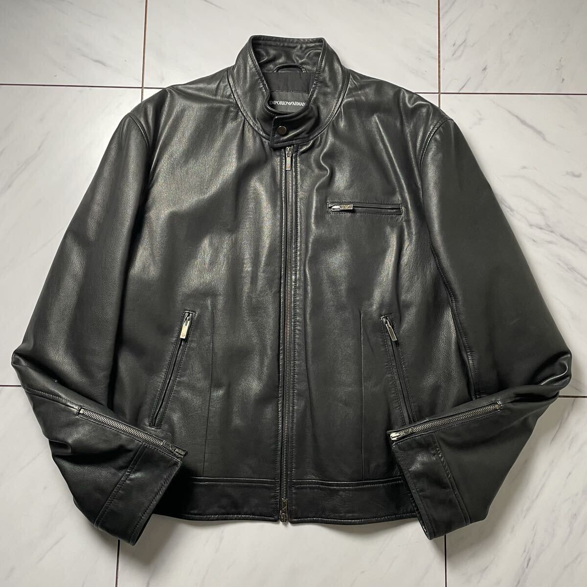 Yahoo!オークション -「アルマーニ レザージャケット