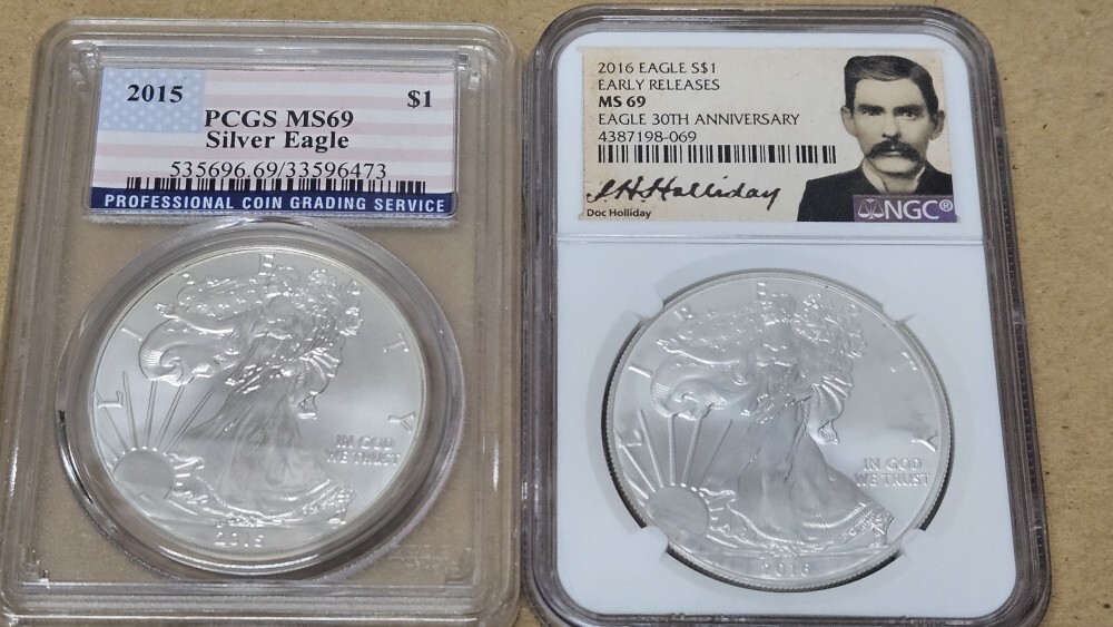 アメリカ1オンス銀貨 2枚 Yahoo!オークション -「シルバーイーグル」(硬貨) (貨幣)の落札