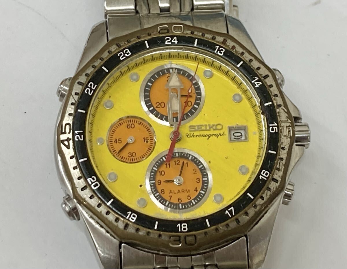 状態良好品 SEIKO 7T32-6K50 イエロー メンズ クォーツ 腕時計 状態良好品 SEIKO 7T32-6K50 イエロー メンズ クォーツ 腕時計 EXC+5