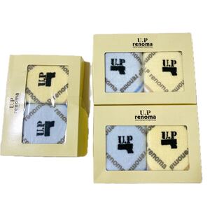 未使用 レノマ タオル ハンカチ タオルハンカチ 6枚セット 箱入り 箱付き 保管品 renoma RENOMA ブルー クリーム ロゴ