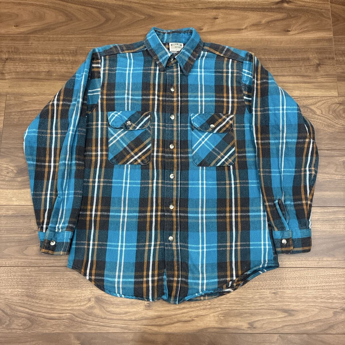 激レアパターン 80s FIVEB ROTHERネルシャツ USA製 黒×青 激レアパターン 80s FIVEB ROTHERネルシャツ USA製 黒×青 - メルカリ