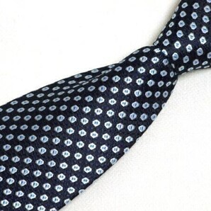 簡単♪結ばない!らくらくファスナーネクタイ(A06)黒色系 ドット柄