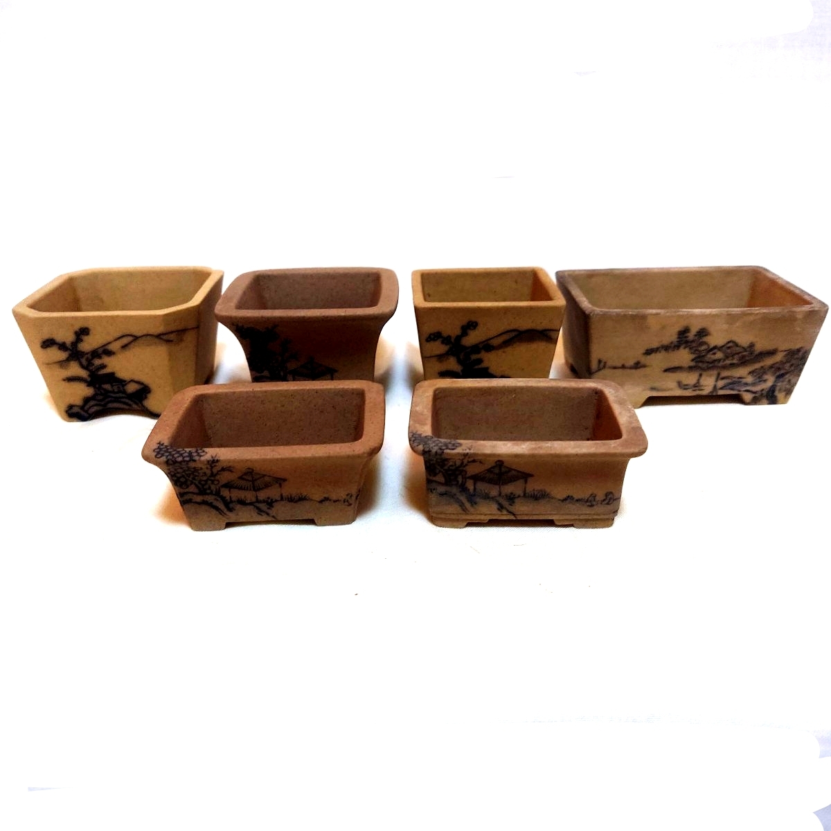 盆栽鉢　8点セット　落款　水庄園製　赤水　小品盆栽　桐箱入り2点 Amazon｜盆栽 ミニ盆栽 小品盆栽 盆栽妙 鉢植え 盆栽鉢 盆栽世界