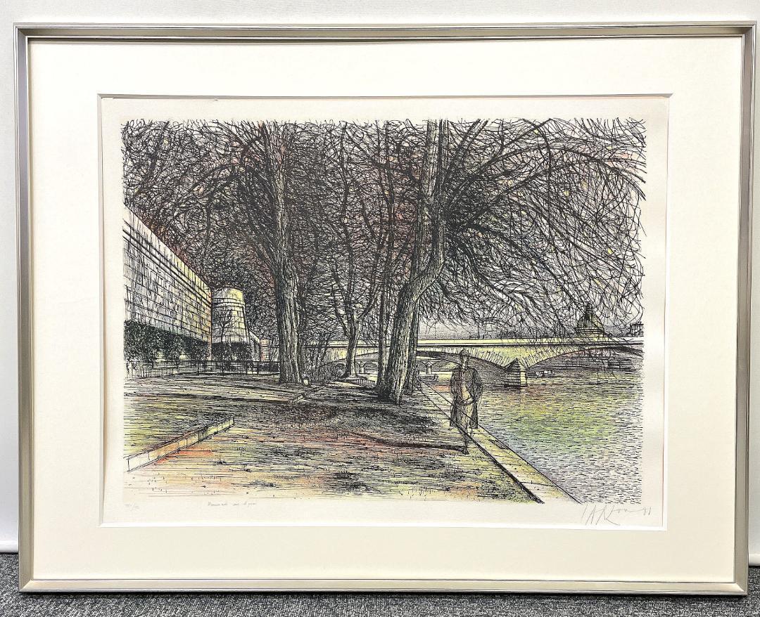 ジャン・カルズー　港　図録・レゾネより　状態良好　新品額付 ジャン・カルズー 港 図録・レゾネより 状態良好 新品額付