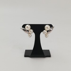 KA★1円~ 美品 MIKIMOTO ミキモト 本真珠 パール イヤリング シルバー SILVER アクセサリー