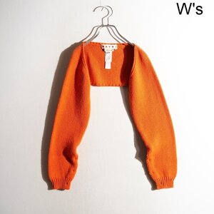 P6113P ▼MARNI ▼ Marni шерстяной вязаный кардиган-болеро короткой длины оранжевый 38 / ACMC0125A0 23SS осень зима рб